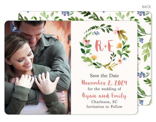 Spring Bud Photo Save The Date Cards